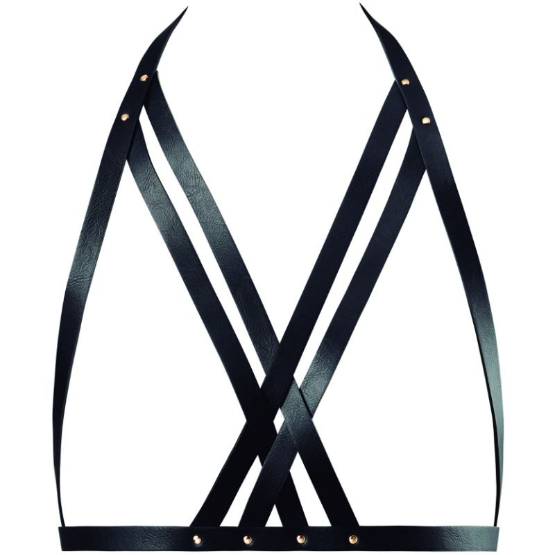 BIJOUX INDISCRETS MAZE - SOUTIEN-GORGE LICOL HARNAIS NOIR - Sensualia