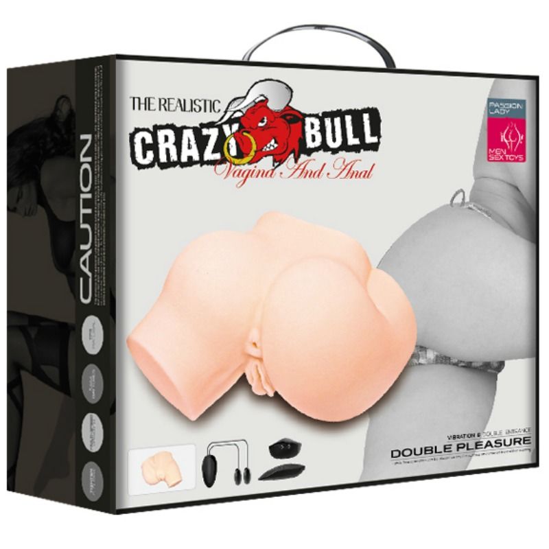 CRAZY BULL - CUL AVEC VAGIN ET ANUS RÉALISTES ET VIBRATION - Sensualia
