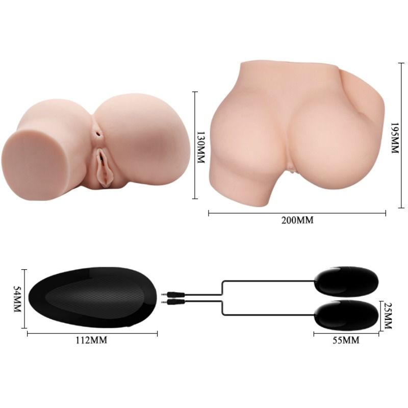 CRAZY BULL - CUL AVEC VAGIN ET ANUS RÉALISTES ET VIBRATION - Sensualia