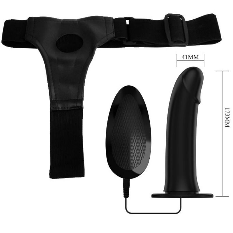 PRETTY LOVE - VITO STRAP ON AVEC GODE CREUX ET VIBRATION 17.3 CM - Sensualia