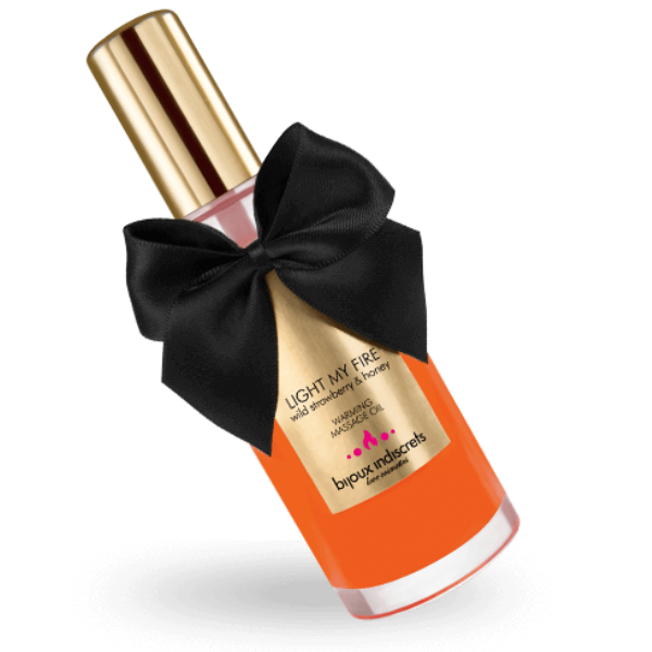 BIJOUX - HUILE DE MASSAGE EFFET CHALEUR ARÔME FRAISE - Sensualia