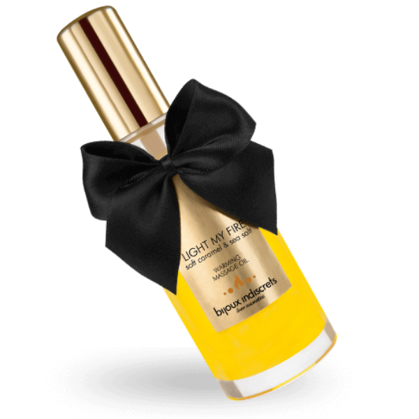 BIJOUX - HUILE DE MASSAGE EFFET CHALEUR ARÔME CARAMEL - Sensualia