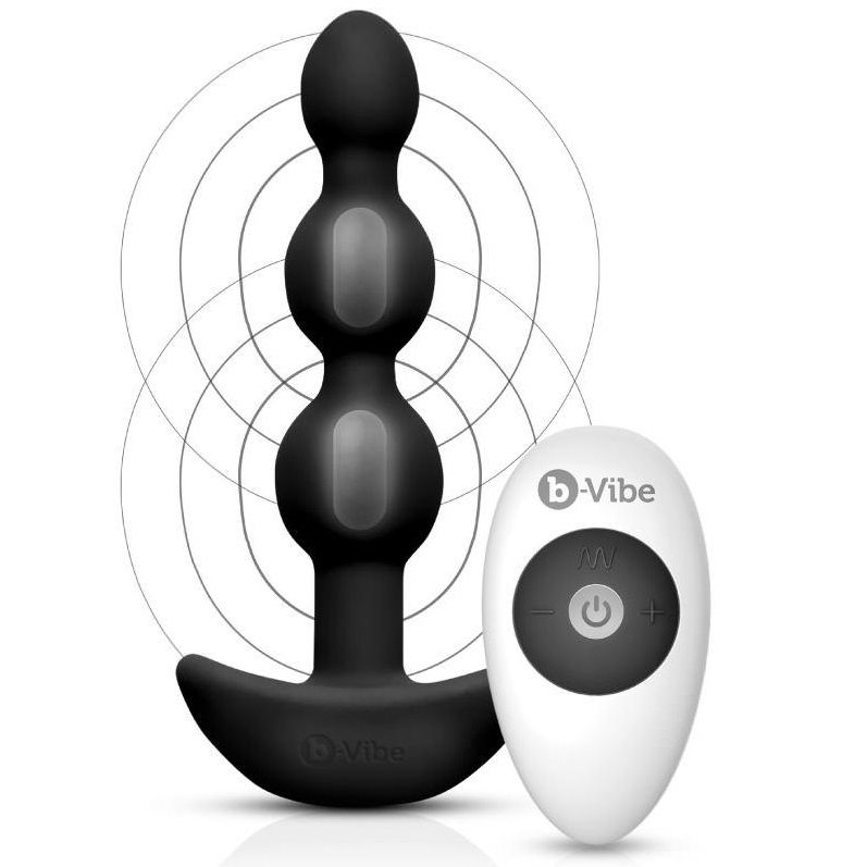 B-VIBE - TRIPLET ANAL TÉLÉCOMMANDE BILLES NOIRES B-VIBE