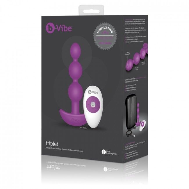 B-VIBE - TRIPLET ANAL TÉLÉCOMMANDE BILLES ROSE B-VIBE
