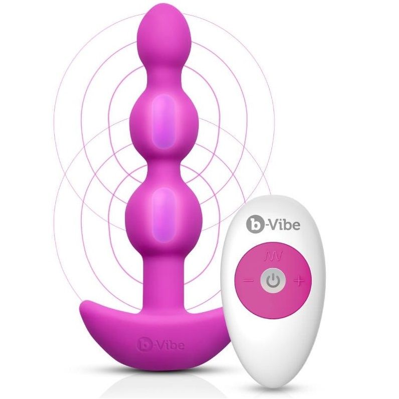 B-VIBE - TRIPLET ANAL TÉLÉCOMMANDE BILLES ROSE B-VIBE