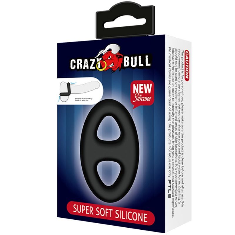 CRAZY BULL - BAGUE DOUBLE EN SILICONE SUPER DOUCE - Sensualia