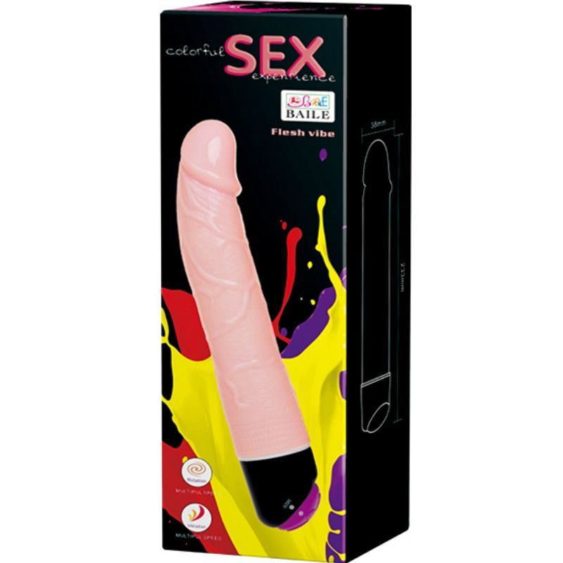 BAILE - VIBRATION ET ROTATION SEXUELLES COLORÉES 24 CM - Sensualia
