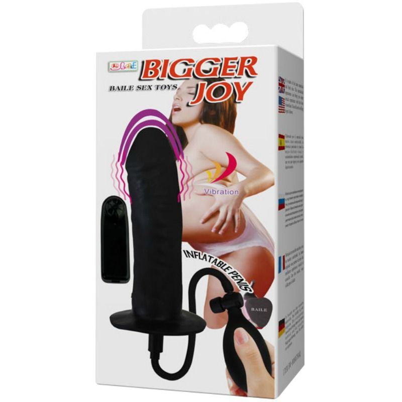 BAILE - PÉNIS GONFLABLE BIGGER JOY AVEC VIBRATION 16 CM - Sensualia