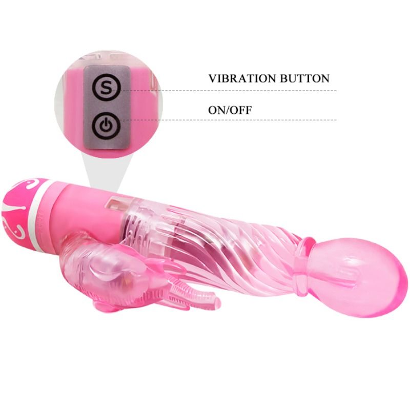 BAILE - VIBRATEUR MULTIVITESSES AVEC STIMULATEUR ROSE - Sensualia