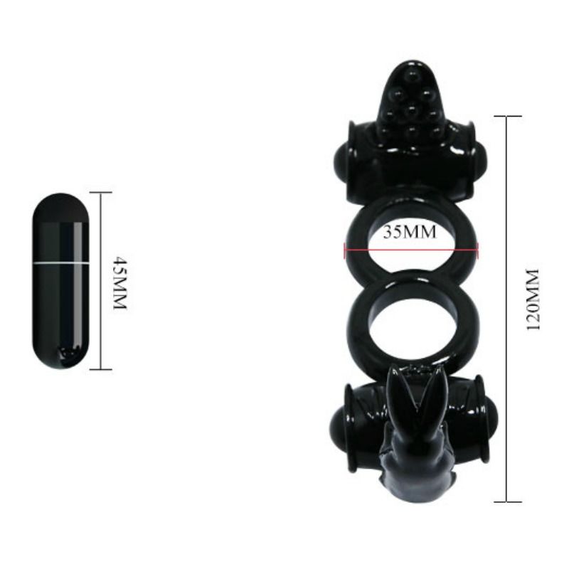BAILE - SWEET RING DOUBLE ANNEAU AVEC DOUBLE LAPIN - Sensualia