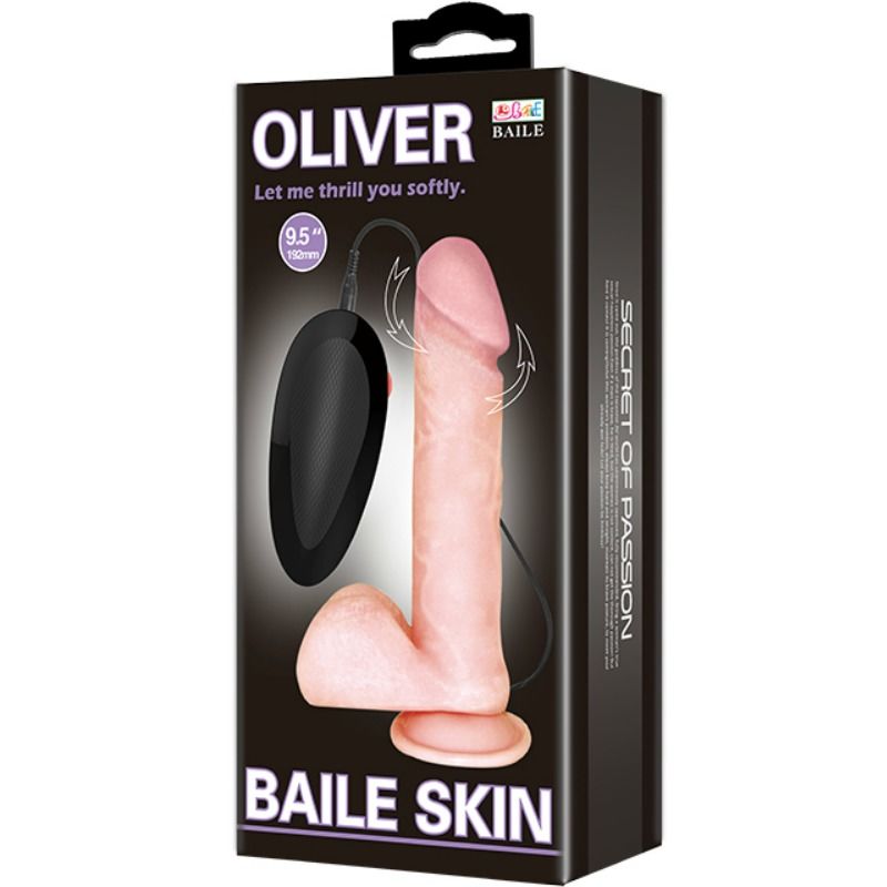 BAILE - VIBRATEUR RÉALISTE OLIVER AVEC FONCTION DE ROTATION - Sensualia