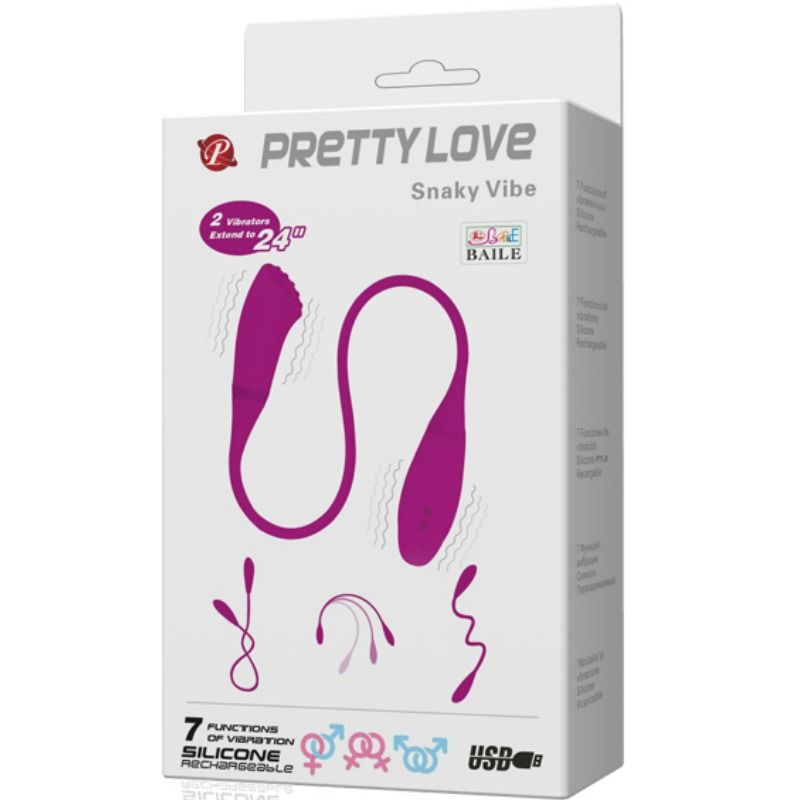 PRETTY LOVE - VIBRATEUR SMART SNAKY VIBE 2 MOTEURS - Sensualia
