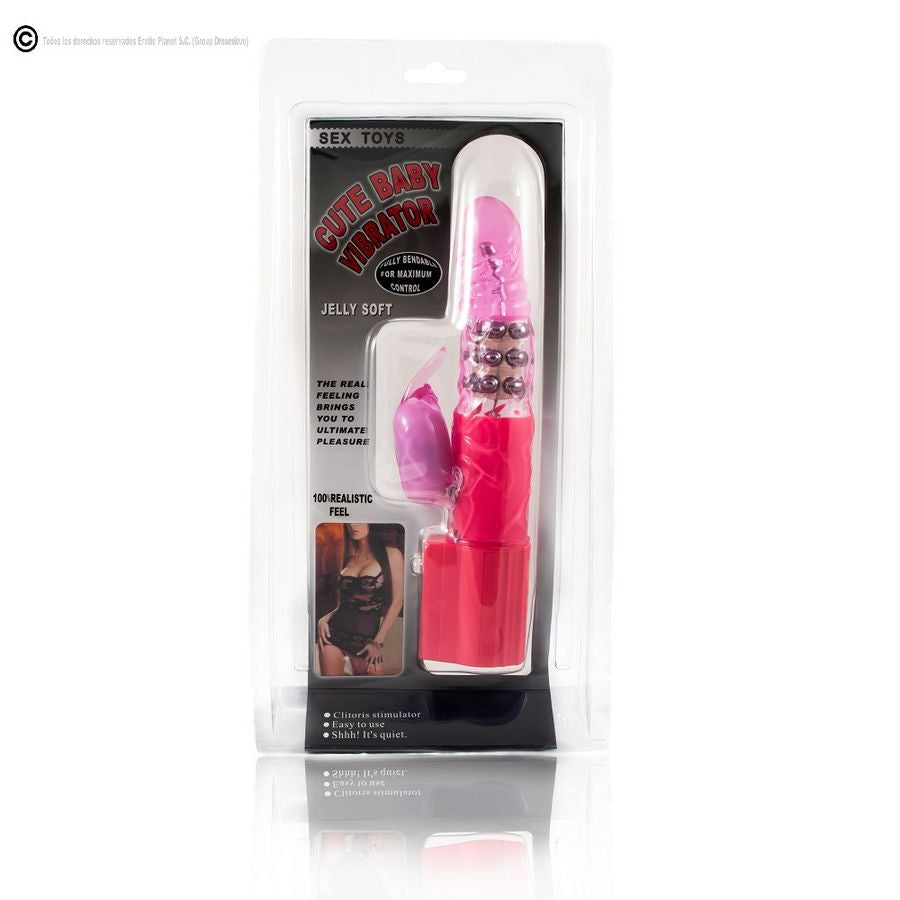 BAILE - ROTATEUR DE LAPIN ROSE AVEC SUPERSTIMULATEUR - Sensualia
