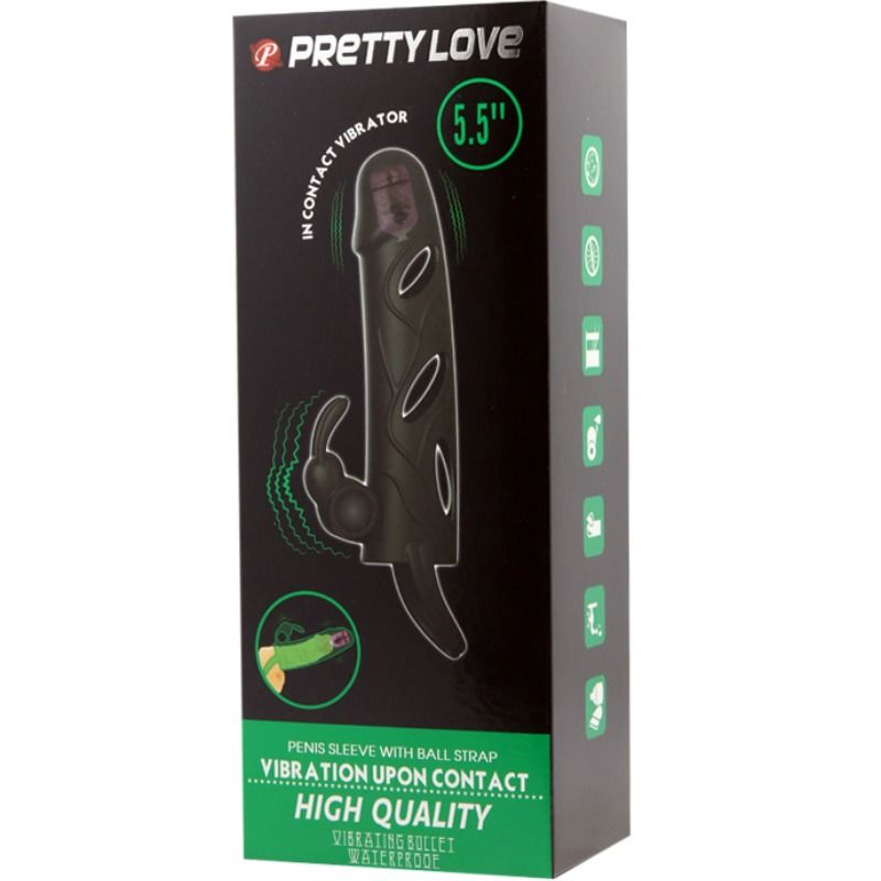 PRETTY LOVE - HOUSSE EN SILICONE AVEC VIBRATION 14 CM 2.0 - Sensualia