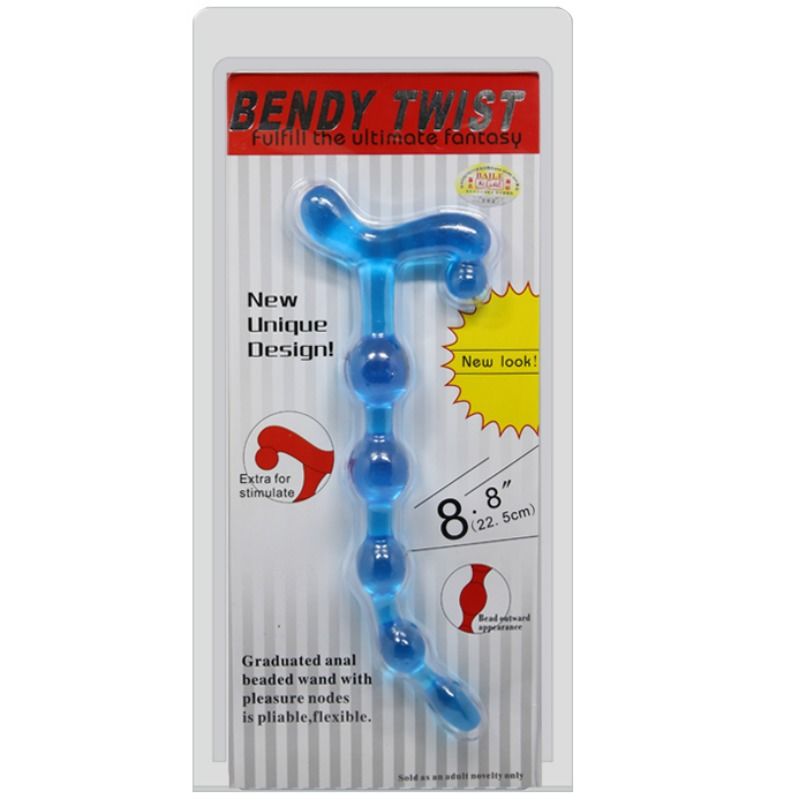 BAILE - BALLES ANAL BLEUES BENDY TWIST - Sensualia