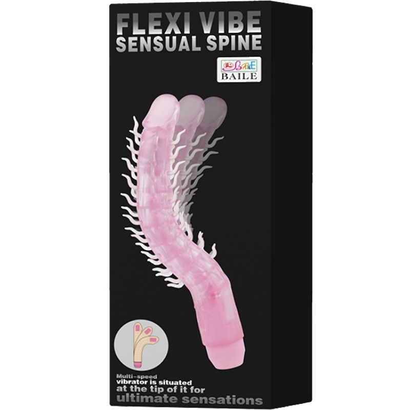BAILE - FLEXI VIBE SENSUAL SPINE GODE VIBRANT PLIABLE LILAS 23.5 CM - Sensualia