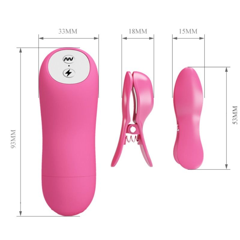 BAILE - PIZZAS ONDES ROMANTIQUES AVEC VIBRATION ET ÉLECTROCHOC FUCHSIA - Sensualia