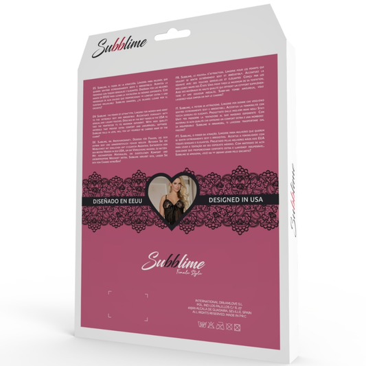 SUBBLIME PEIGNOIR - CON BORDADOS Y MANGA DE CAMPANA S/M - Sensualia