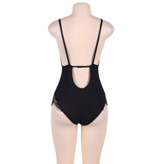 SUBBLIME - QUEEN PLUS TEDDY AVEC CLAIRS ET FRANGES NOIR - Sensualia