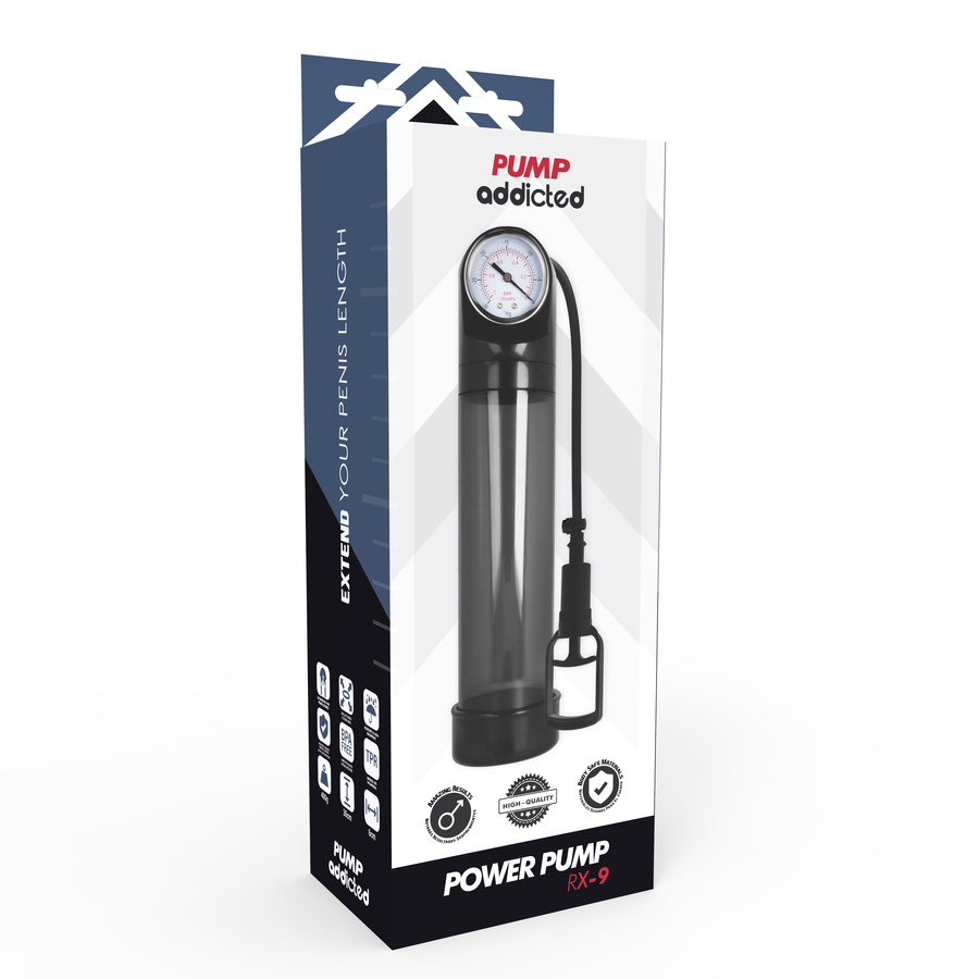 PUMP ADDICTED - BOMBA ERECCIÓN RX9 TRANSPARENTE - Sensualia
