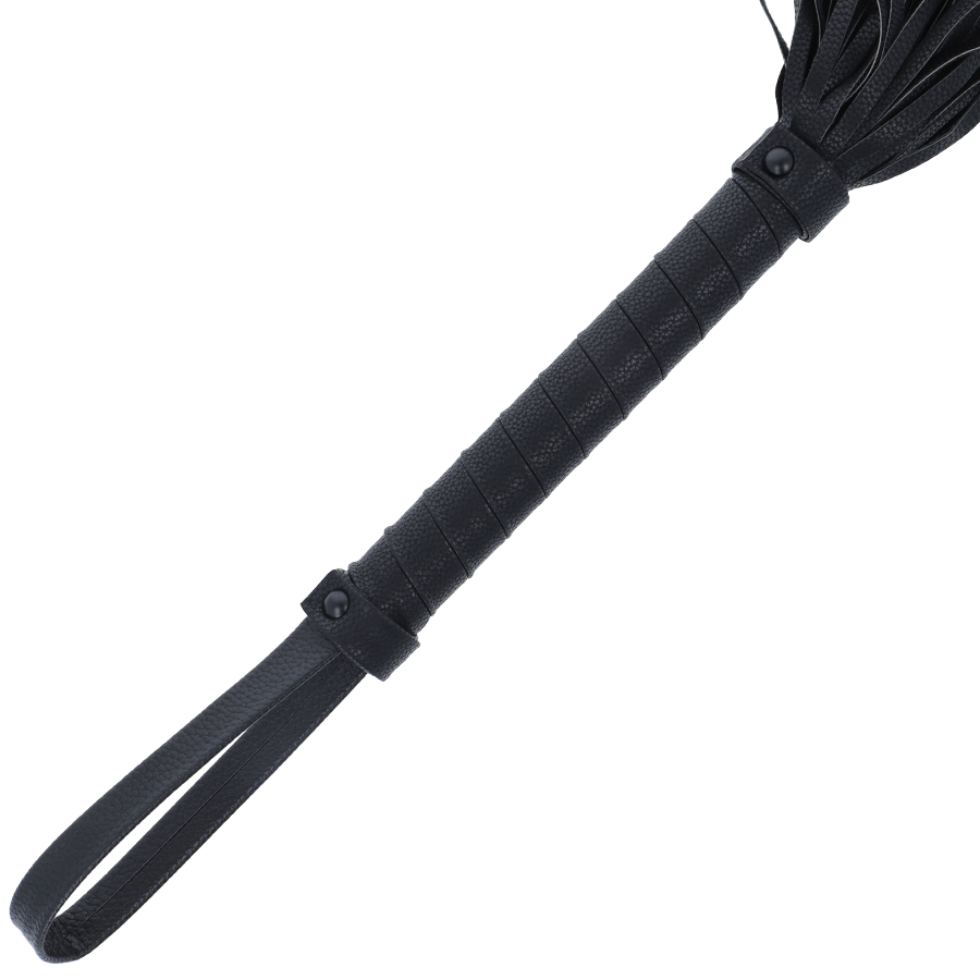 DARKNESS - FOUET DE BONDAGE NOIR 42CM CUIR - Sensualia