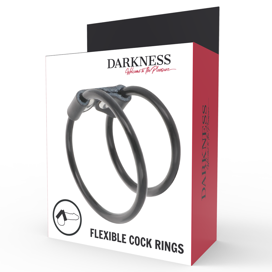 DARKNESS - ANNEAU PÉNIS DOUBLE FLEXIBLE - Sensualia