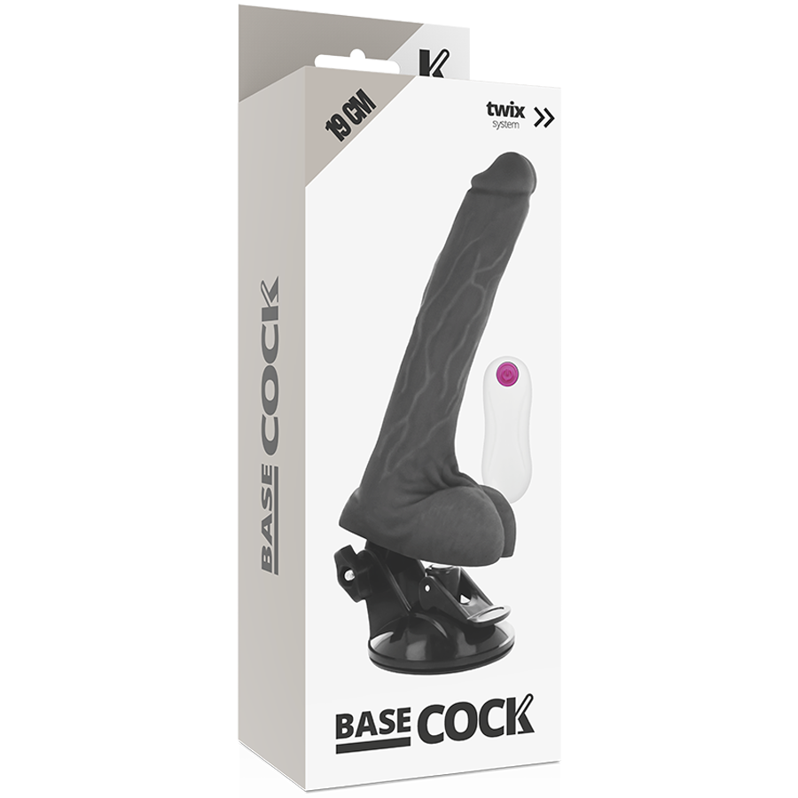 BASECOCK - VIBRATEUR NATUREL RÉALISTE TÉLÉCOMMANDE 19 CM -O- 4 CM - Sensualia