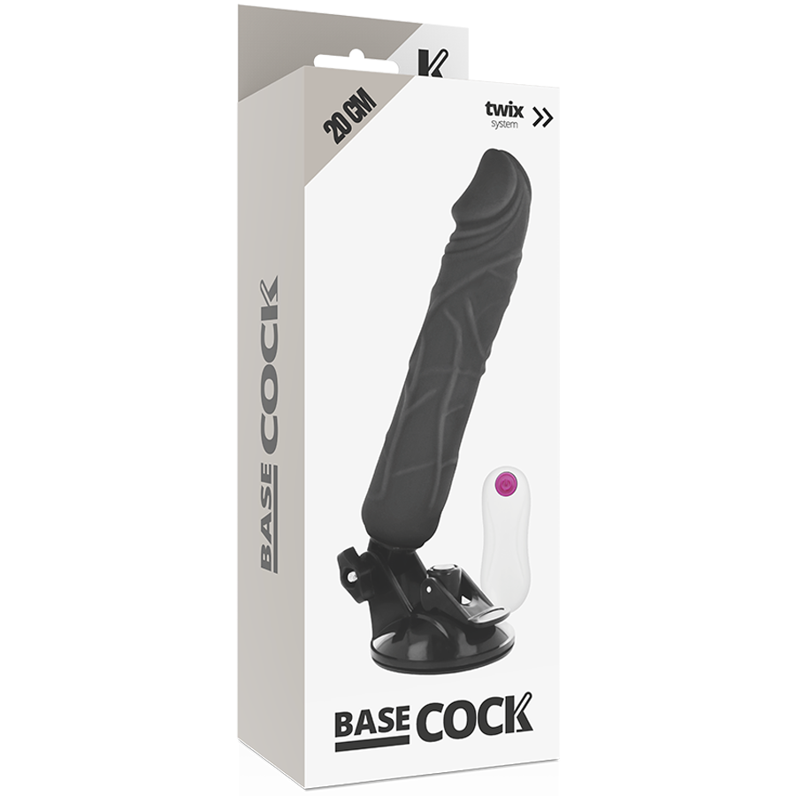 BASECOCK - VIBRATEUR RÉALISTE TÉLÉCOMMANDE NATUREL 20 CM -O- 4 CM - Sensualia