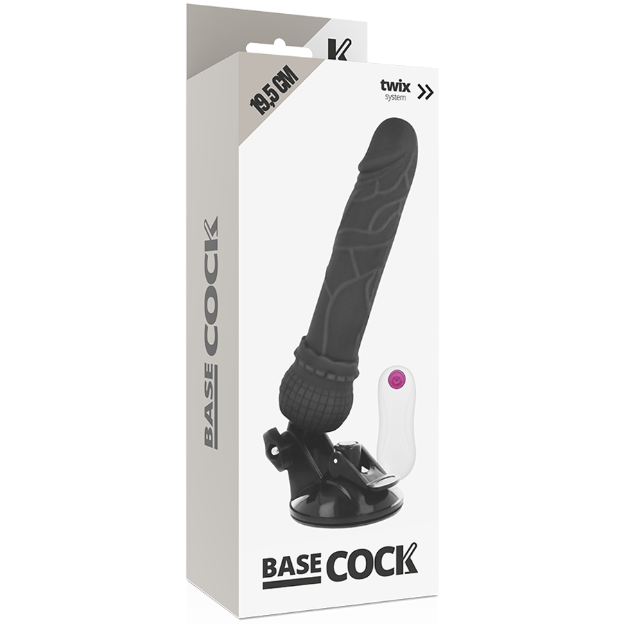 BASECOCK - VIBRATEUR TÉLÉCOMMANDE NATUREL RÉALISTE 19.5 CM -O- 4 CM - Sensualia
