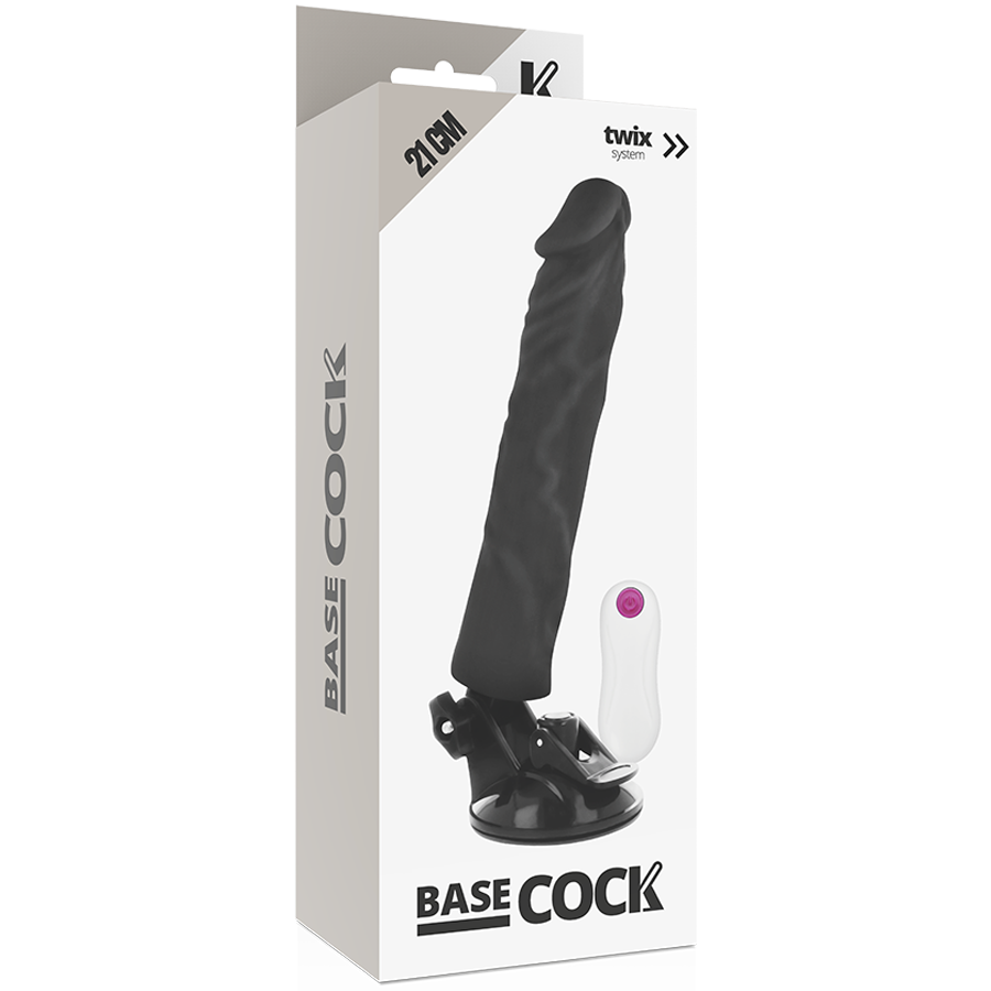 BASECOCK - VIBRATEUR RÉALISTE TÉLÉCOMMANDE NATUREL 21 CM -O- 4 CM - Sensualia