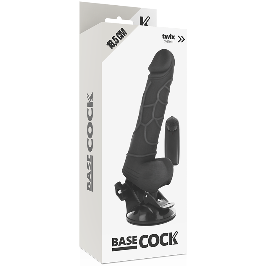 BASECOCK - VIBRATEUR TÉLÉCOMMANDE NATUREL RÉALISTE 18.5 CM -O- 4CM - Sensualia