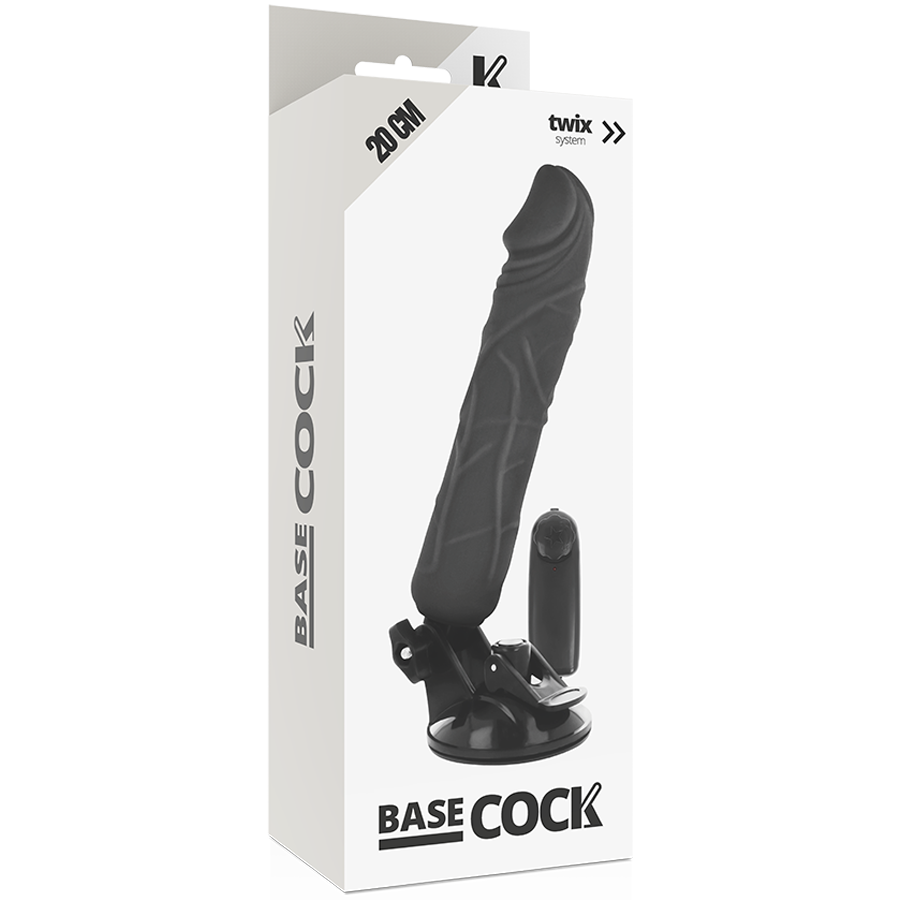 BASECOCK - VIBRATEUR TÉLÉCOMMANDE NATUREL RÉALISTE 20 CM -O- 4 CM - Sensualia