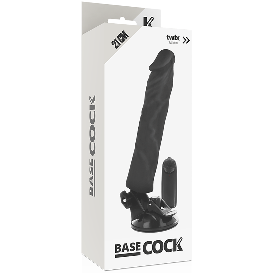 BASECOCK - VIBRATEUR RÉALISTE TÉLÉCOMMANDE NATUREL 21 CM -O- 4 CM - Sensualia