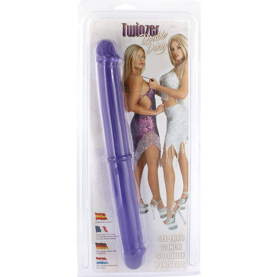 SEVEN CREATIONS - DOUBLE PÉNIS 30 CM VIOLET - Sensualia