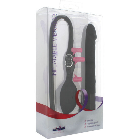 SEVEN CREATIONS - VIBRATEUR GONFLABLE NOIR - Sensualia