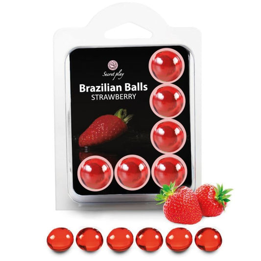 SECRETPLAY - SET 6 BALLES BRÉSILIENNES FRAISE SECRETPLAY COSMETIC