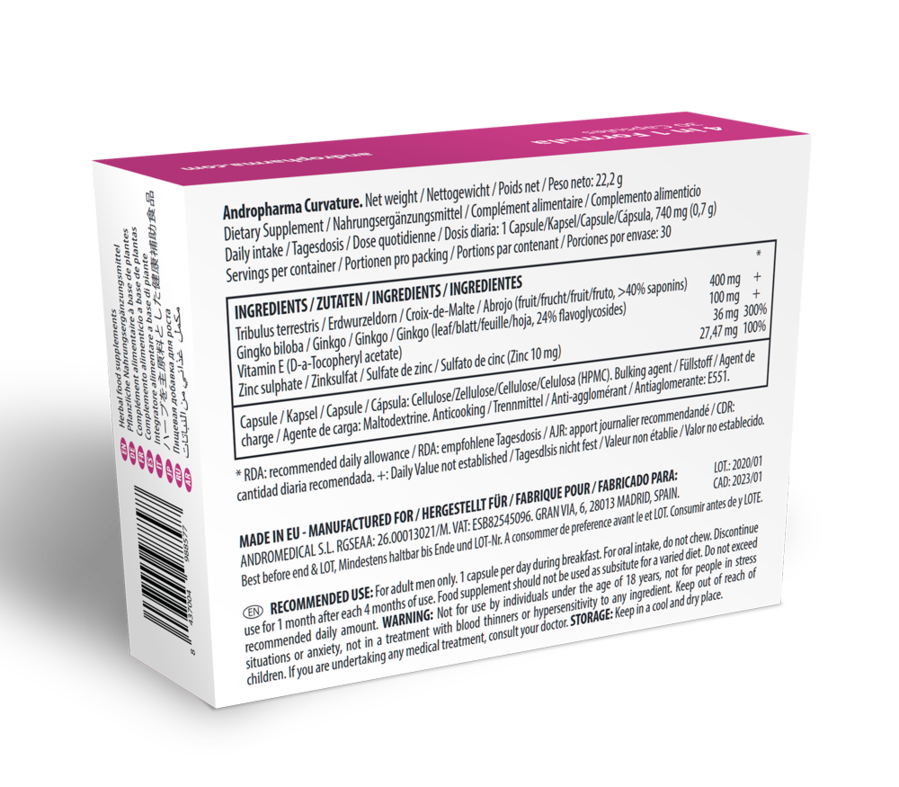 ANDROPHARMA - TRAITEMENT  COURBURE PEYRONIE - Sensualia