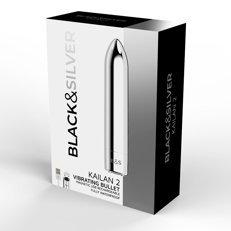 BLACK&SILVER - BALLE MAGNÉTIQUE VIBRANTE KAILAN 2 ARGENT BLACK&SILVER