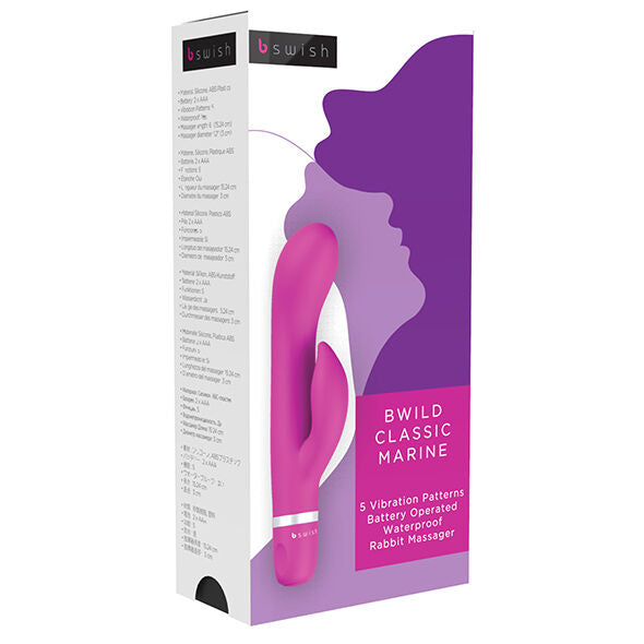 B SWISH - VIBRATEUR BWILD CLASSIC MARINE RABBIT CERISE - Sensualia