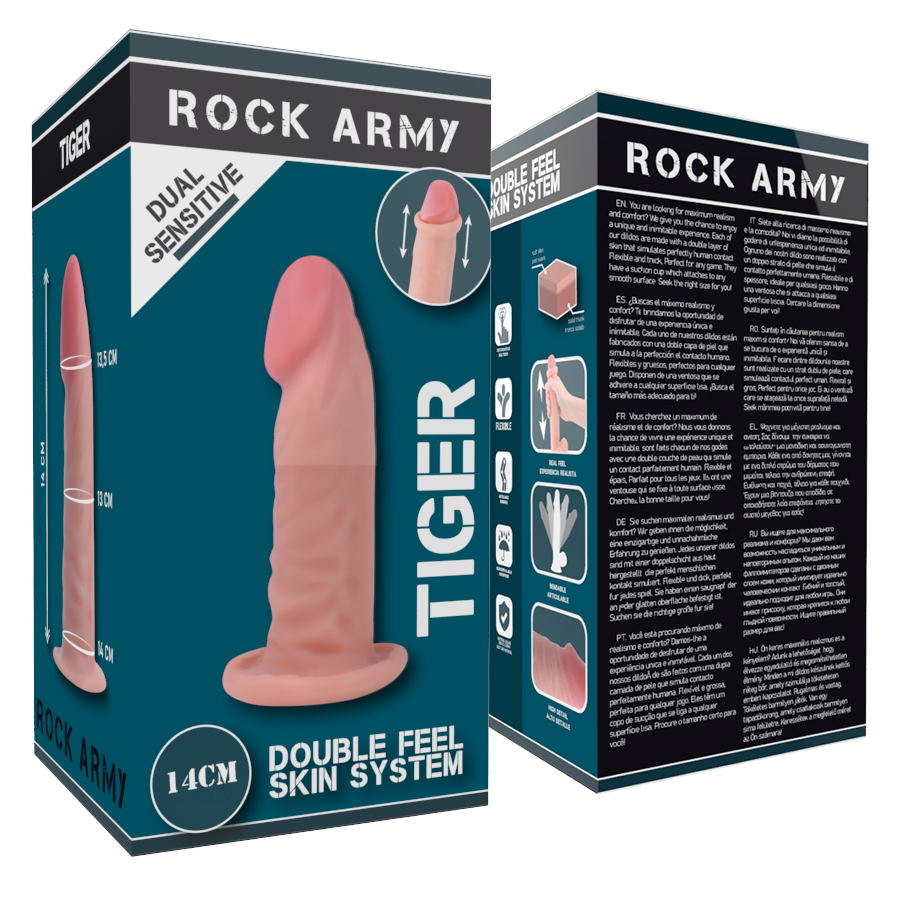 ROCKARMY - DOUBLE DENSITÉ TIGRE 14 CM -O- 4.46 CM - Sensualia