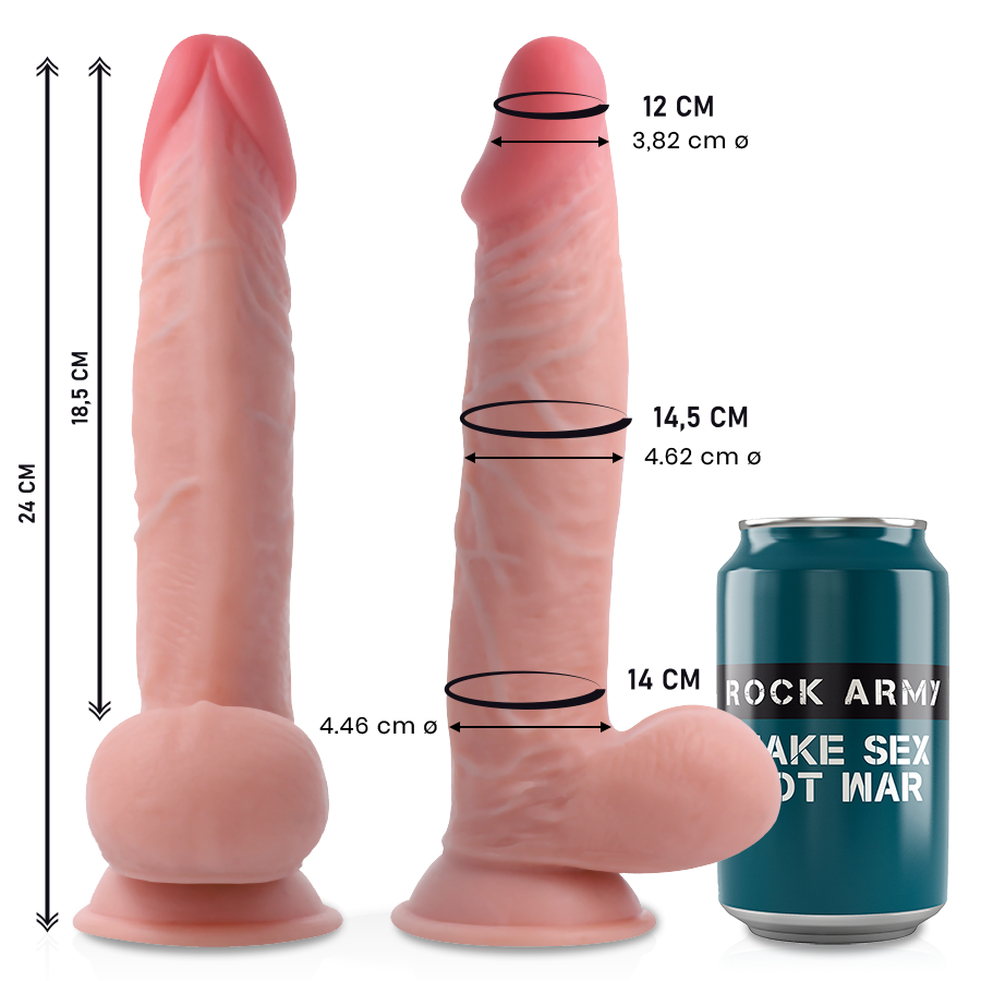 ROCKARMY - SHERMAN ROCKARMY DOUBLE DENSITÉ 24 CM -O- 4.62 CM - Sensualia