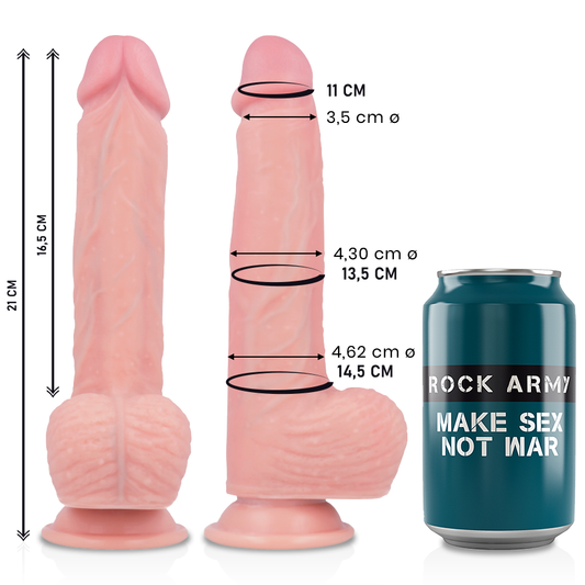 ROCKARMY - GODE EN SILICONE LIQUIDE PREMIUM SPITFIRE 21 CM -O- 4.62 CM ROCK ARMY