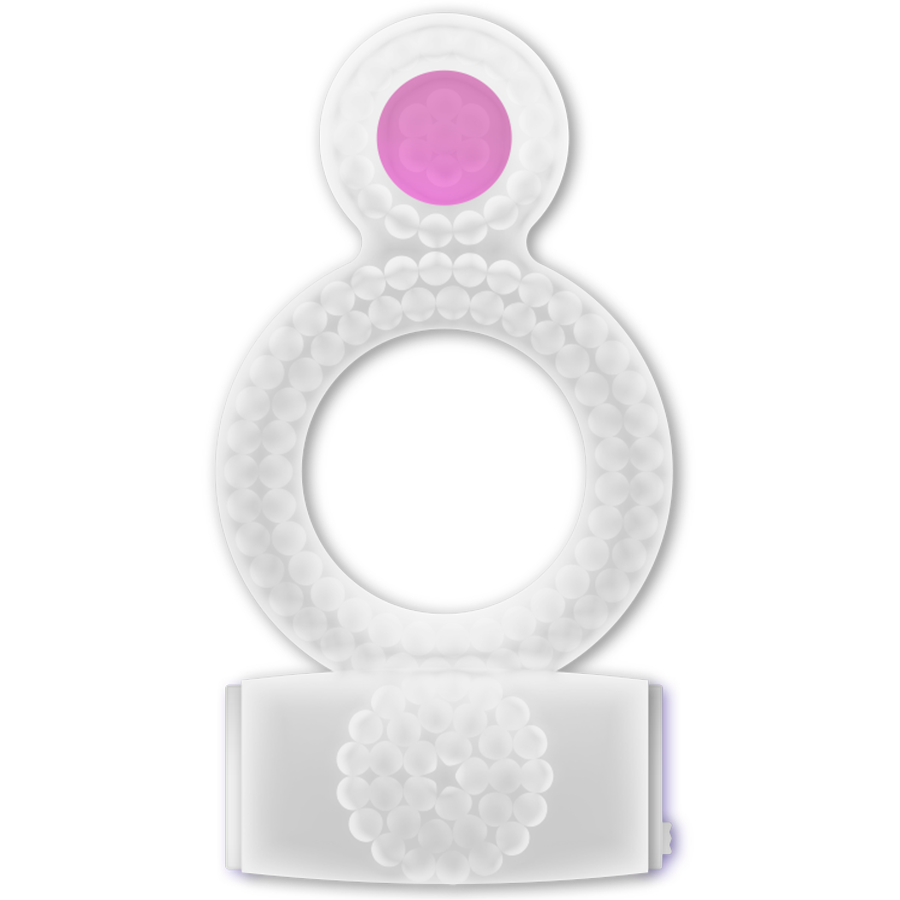 CASUAL LOVE - BAGUE TRANSPARENTE DOUBLE PLAISIR - Sensualia