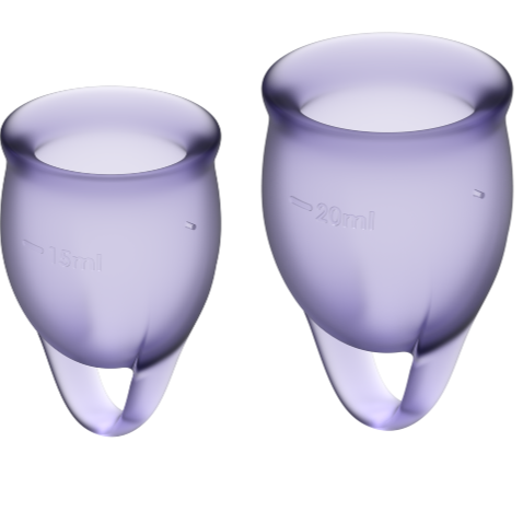 SATISFYER - COUPE MENSTRUELLE FEEL CONFIDENT VIOLET 15 + 20 ML SATISFYER MENSTRUAL CUPS