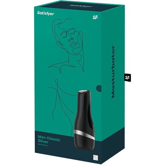 SATISFYER - MASTURBADOR MEN CLASSIC NEGRO - Sensualia