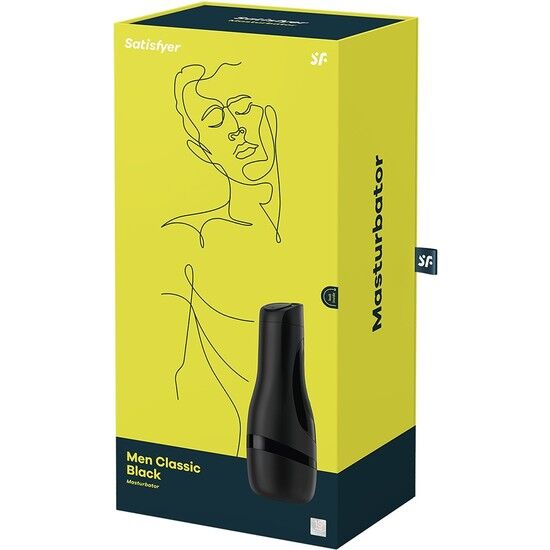 SATISFYER - MASTURBADOR MEN CLASSIC NEGRO - Sensualia