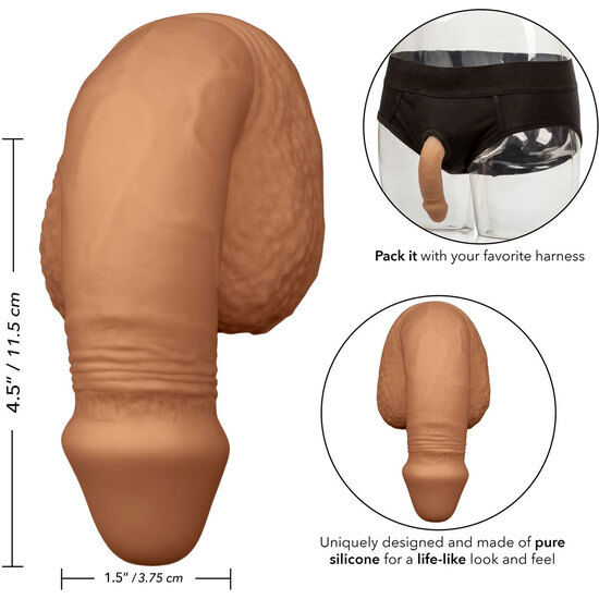 CALEXOTICS - EMBALLAGE SILICONE PÉNIS 12.75 CM CARAMEL - Sensualia