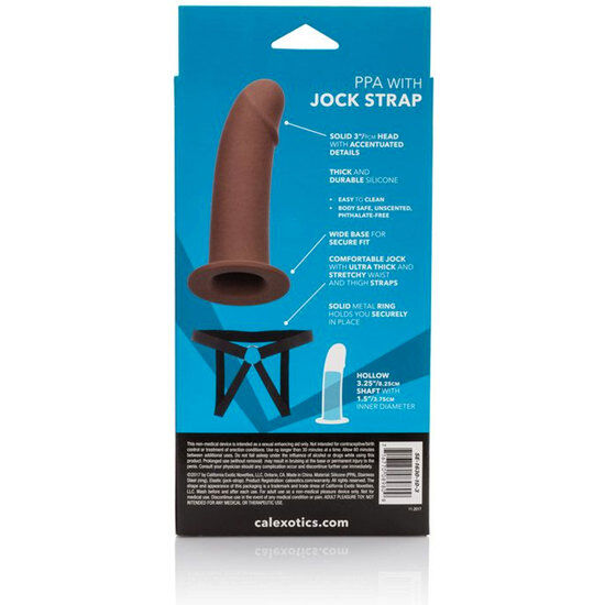 CALEXOTICS - PPA AVEC JOCK STRAP MARRON - Sensualia