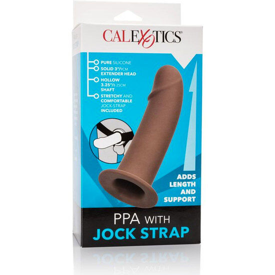 CALEXOTICS - PPA AVEC JOCK STRAP MARRON - Sensualia