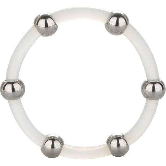 CALEXOTICS - BAGUE EN SILICONE PERLÉE ACIER XL CALEXOTICS
